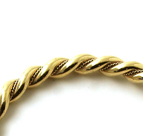 Lynnaround Bronze Norse Viking Fenrir Wolf Head Twisted Cable Bangle Cuff Bracelet Arm Ring Pagan Jewelry (7.50 Inches) #TOP3