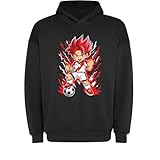 Ropa4 Sudadera Oversize con Capucha Goku Rayo Vallecano 25-26 (13- Sudadera Talla L)(Negra Manga Larga)