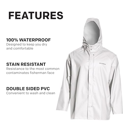 Grundens Men’s Shoreman Jacket | Waterproof, Stain-Resistant Seafood Processing Jacket4