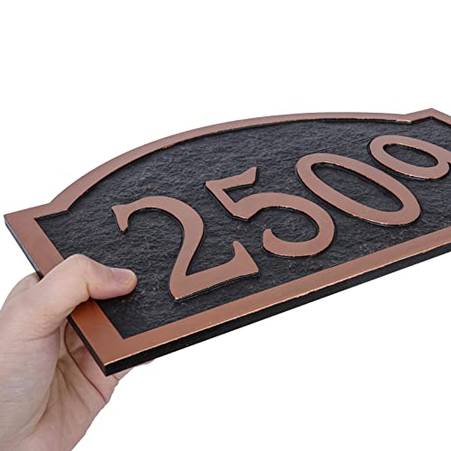 Address Sign Large Options Art - Wall Mounted House Address Sign Numbers For Outside House,Personalized Address Plaque Plate,House Number Plaque Sign For Street,Garage,Garden,Apartment,Mialbox 12'' X 9''(Silver) #TOP1