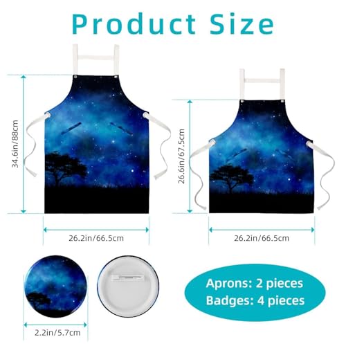 Tablier de serveuse multicolore pour restaurant et nettoyage