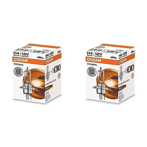 Osram ORIGINAL H4, Halogen-Scheinwerferlampe, 64193, 12V PKW, Faltschachtel (1 Stück) (Packung mit 2)