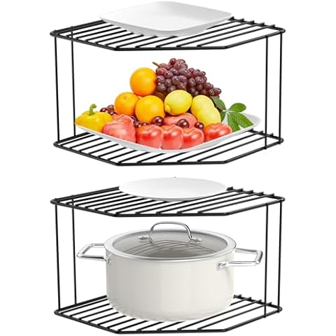 AKAZA 2-Tier Corner Organizer Shelf Cover