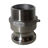 Cam & Groove F075 Fitting, 3/4 Inch Male Camlock X Male NPT Thread, 304 Stainless Steel, 250 PSI, 250°F Max Temperature, Quick Disconnect, Industrial Fluid Transfer