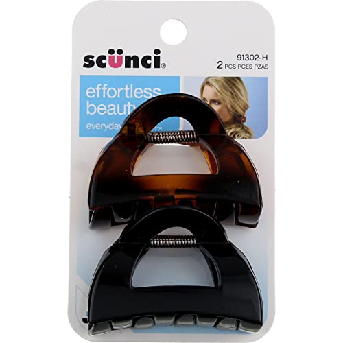 Scunci 9130203h048 Clutch Jaw Clips Assorted Colors, 1.6 Ounce