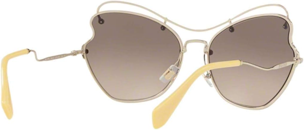 Miu Miu MU56RS ZVN3D0 Pale Gold MU56RS Oval Sunglasses Lens Category 3 Size 61m