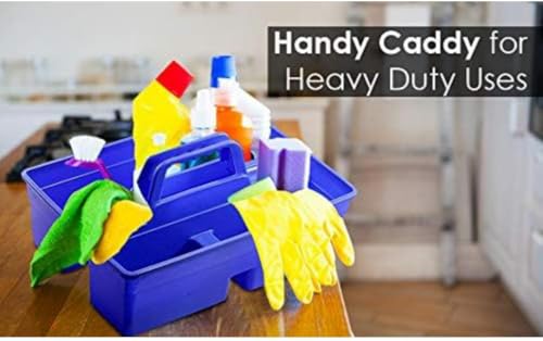 Image of Plastic Caddy Bucket New Model 2-Compartment Industrial Caddy Bucket, Bathroom Caddy Organizer Basket, Bathroom Organizer Basket, Tool Organizer, Cleaning Supplies, Multicolor