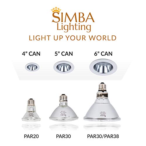 Simba Lighting 39PAR20/FL Halogen PAR20 Light Bulb 39W 30deg Spotlight Dimmable (4-Pack) for Indoor Recessed Can, Range Hood and Outdoor PAR 20, 120V E26 Base, 50W Replacement, 2700K Warm White