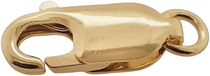 11.7MM 14K Solid Yellow Gold Oval Lobster Clasp with Ring 14.5MM Overall Length Made in Italy by CRAFT WIRE - Image 7