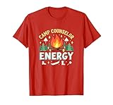 campeggio consulente energia avventura all'aperto grafica maglietta, uomo, rosso, l