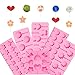 6 Pieces Jumbo Silicone Lollipop Molds, Chocolate Hard Candy Mold with 80 Sucker Sticks for Baking,Random Color