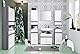 trendteam smart living - Set One - Hochschrank - Weiß Hochglanz/Rauchsilber - Badschrank breit mit 10 Fächern, 2 Ablagen und 2 Schubladen - (BxHxT) 73 x 182 x 31 cm - 6 Einlegeböden - kratzfest