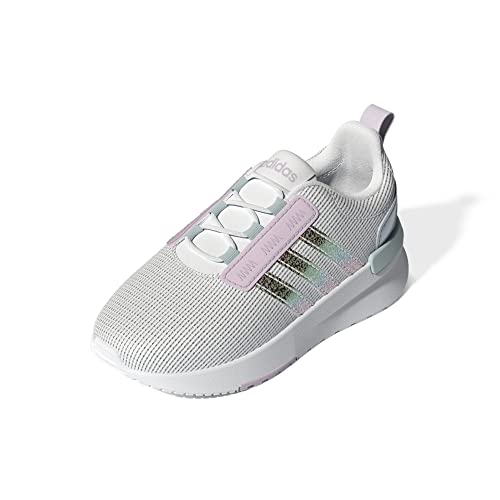 Adidas Unisex-Baby Racer Tr21 Running Shoe, White/Almost Pink/Blue Tint, 10 Toddler #TOP1