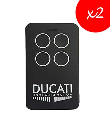 Paquete de 2 6208ROL Ducati de 4 botones codificados con mando a distancia FOB para abridores de puertas y abridores de puertas de garaje