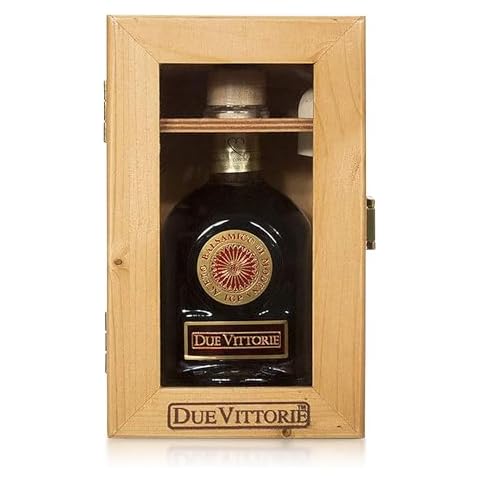 Due Vittorie Oro Gold Premium Edition Balsamic Vinegar Gift Set With Cork Pourer and Wooden Gift Box - Oak Barrel Aged Balsamic Vinegar of Modena - 8.45 fl oz Cover