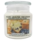 Premium 100% Soy Apothecary Candle - 16oz - Blueberry Muffins: The Aroma of Freshly Baked Blueberry
