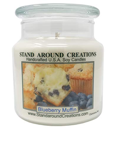 Premium 100% Soy Apothecary Candle - 16Oz - Blueberry Muffins: The Aroma Of Freshly Baked Blueberry Muffins. #TOP12