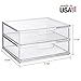 STORi Chloe Space-Saving Clear Drawer Organizer (4 Wide Drawers) Sort Office, Kitchen, Beauty Supplies, Makeup, Pens, Jewelry, Stationary, Made in USA