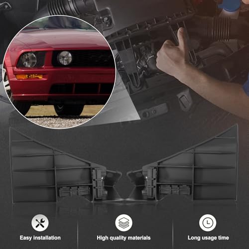 Image of Front Bumper Bracket for 2005 2006 2007 2008 2009 Mustang | Driver and Passenger Sides (Left and Right) Bumper Support Bracket 5R3Z17C861AA 5R3Z17C861AB