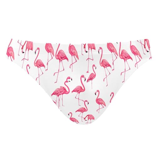 Pink Flamingo Swim Briefs for Men Swimsuit Bikini Swimwear S B0404323