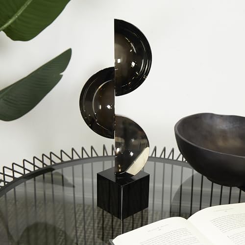 Escultura decorativa geométrica de cristal Deco 79 16.2 in alto miniatura 2
