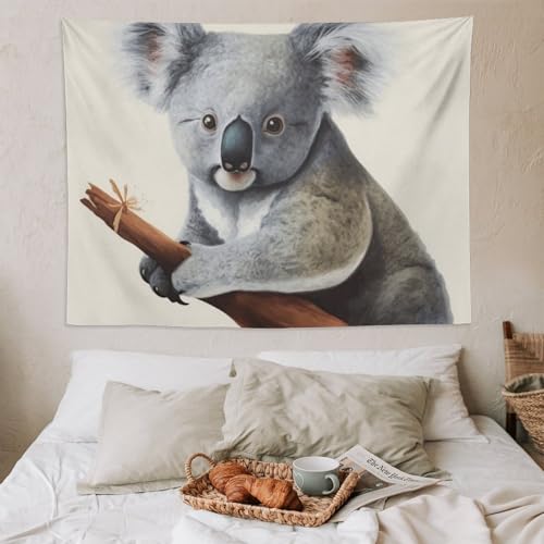 Grande tenture murale koala en polyester de qualité YKUDBN