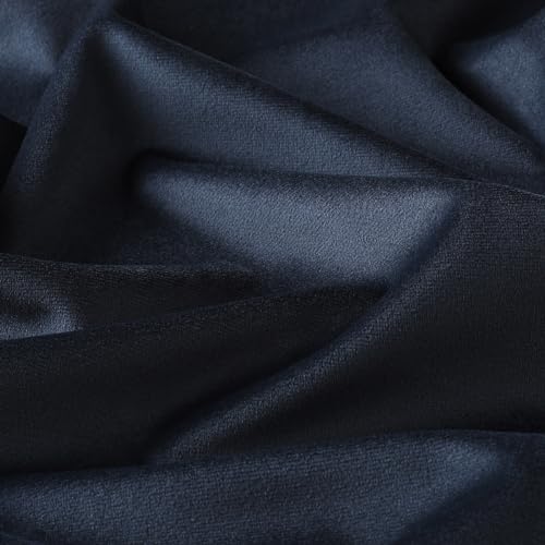 Image of Mixhug Decorative Throw Pillow Covers, Velvet Cushion Covers, Solid Throw Pillow Cases for Couch and Bed, Midnight Blue, 22 x 22 Inches, Set of 2