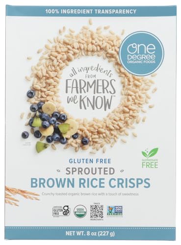 One Degree Organic Foods Sprouted Brown Rice Crisps Cereal(Pack of 2)