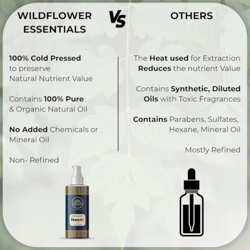 Image of Neem Oil Cold Pressed for Face Skin Hair & Body Hydration Pure & Natural (50ml)