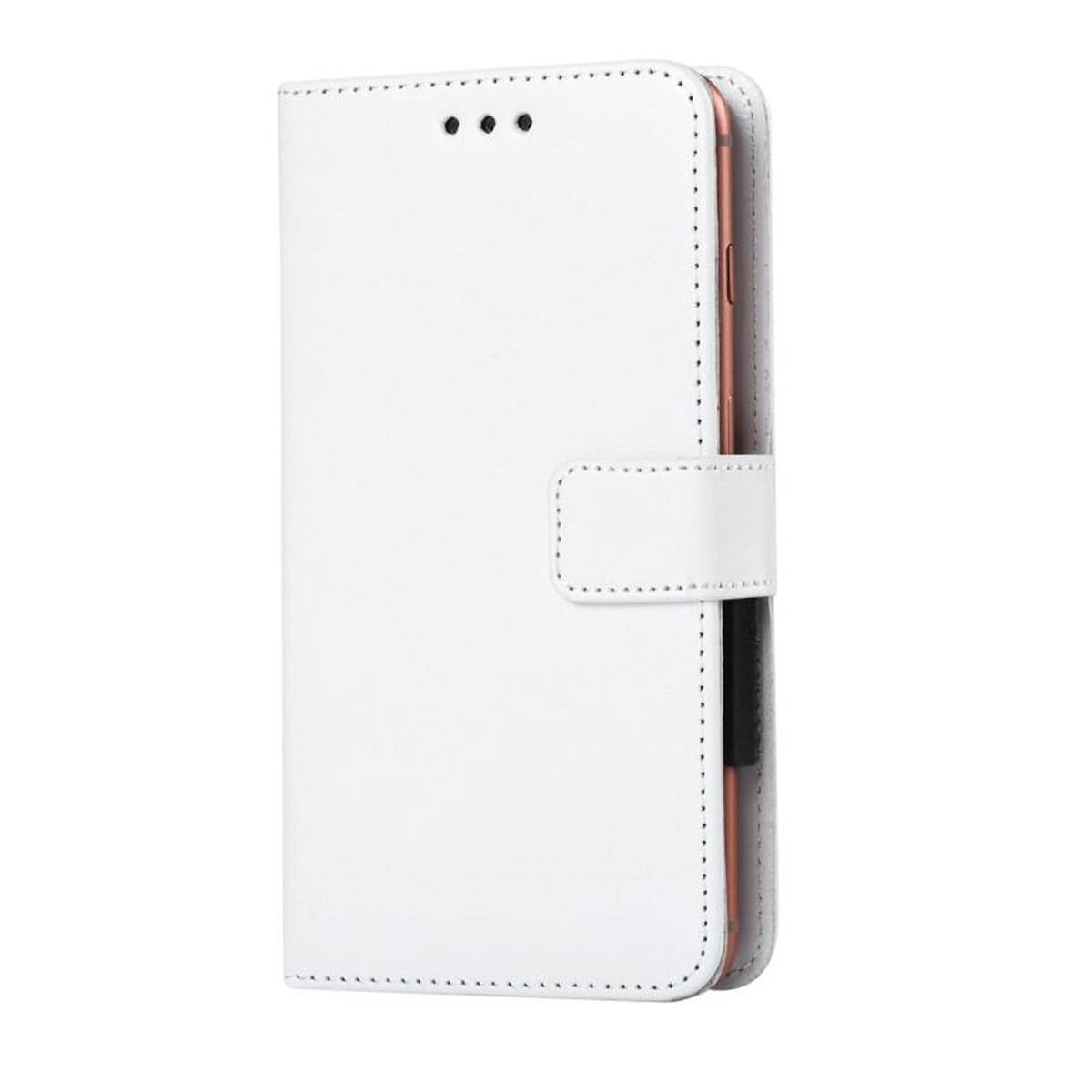 Leather Shell for Bigme Hibreak Dual Cover - White-SXT | Holster Stand Case, Wallet Phone Case With[Cash and Card Slots] ,Magnetic Cover for Bigme Hibreak Dual (6,13")