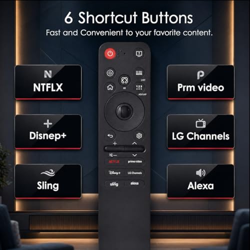 for LG Smart TV Remote,Magic Control with Voice and Pointer Function,AN-MR25GA/AN-MR24GA/MR23GA/MR22GA/MR21GA/MR20GA/MR19GA Replacement for 2019-2025 LG WebOS,OLED,QNED,NANOCell,4K,8K etc.AKB76039902 - Image 5