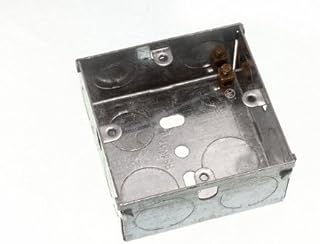 1 X Flush-Mounted 1 Gang Metal Pattress Box - 35mm Depth