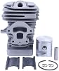 Cilindro y pistón de 39 mm para motosierra Husqvarna 235 236 240, bujía, juntas, kit de cilindro y pistón, rodamiento de cigüeñal, retén de aceite, rodamiento de agujas, bujía, juego de resortes de montaje AV, juego de juntas. 4