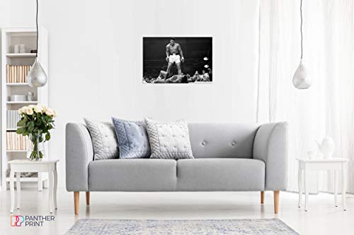 Muhammad Ali Canvas Knock Out Art Print Framed Picture Large 20x30 Inches A1 by Panther Print