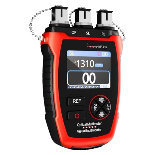 Testeur Fibre Optique, NF-919 3 en 1 Power Meter Source lumineuse stable VFL REF Localisateur visuel de défauts Outil de test de fibre optique à lumière rouge