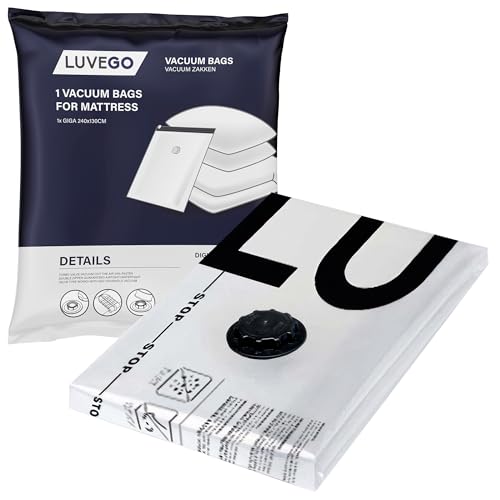 Luvego Vakuumbeutel Matratze 240x130CM - 1 Stück XXL, Aufbewahrungstasche für Matratzen, Vakumierbeutel Geeignet für Matratzen, Platzsparende Vacuum Bags, Staub,motten und feuchtigkeitsfreie Bewahrung