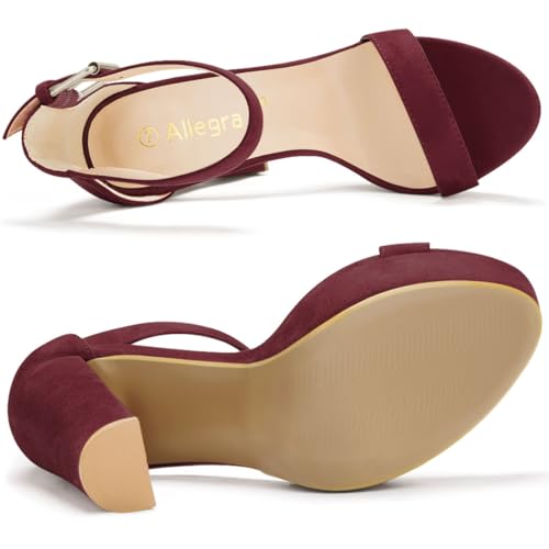Image of Allegra K Women's Platform High Heel Ankle Strap Chunky Heels Sandals