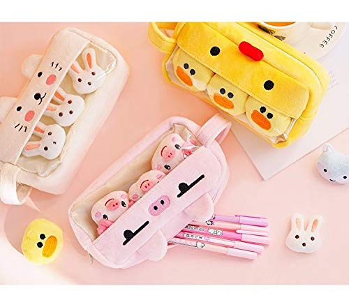 Trousse À Crayons En Peluche De Grande Capacité - Esthétique Japonaise