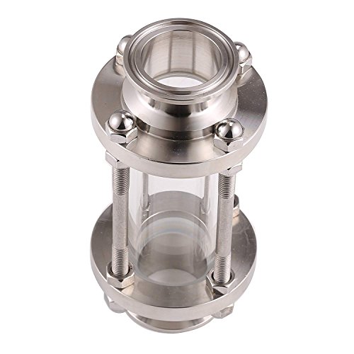 3" Sanitary Sight Glass Stainless Steel 304 BokyWox in-Line Sight Glass with Clamp End, Flow Sanitary Straight Sight Glass Tri-clamp