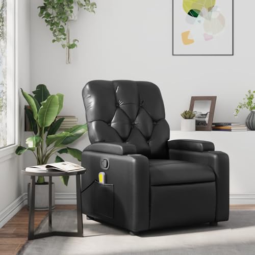 Xichuzi Sillón de Masaje reclinable Cuero sintético Negro, Sillón De Relax, Sillon Masaje Relax, Sillon Relax Electrico, Hogar Sillon Relax, Sillones Comodos, Sofa Tantra - 372510