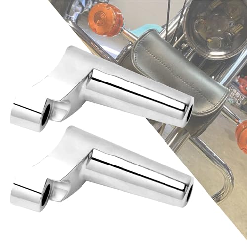 HDBUBALUS Motorcycle Front Turn Signal Mounts Relocation Kit Fit for Harley XL Sportster 883 1200 1988-up Dyna FXR 1991-2005 (Chrome)