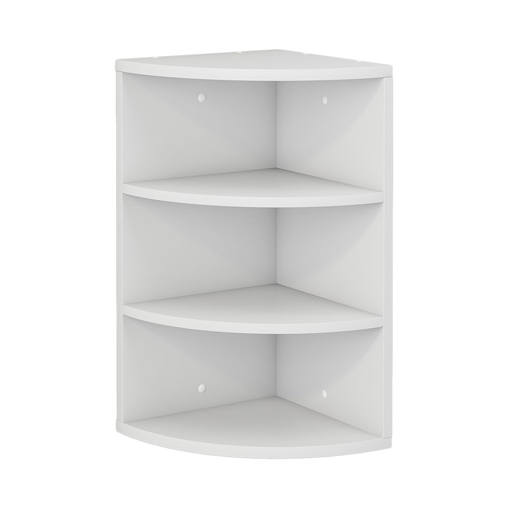 Vicco Libreria angolare da terra Fabienne, Bianco, 30 x 60 cm 3 scomparti, adatto al montaggio a parete per una configurazione flessibile degli spazi