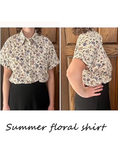 IN'VOLAND Womens Plus Size Linen Button Down Shirts Short Sleeve Cotton Casual Collared Shirt V Neck Summer Blouses Tops2