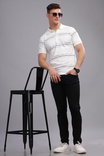 Image of ADRO Regular Fit Polo T-Shirt for Men| Printed Polo T-Shirt | Cotton Polo T Shirt