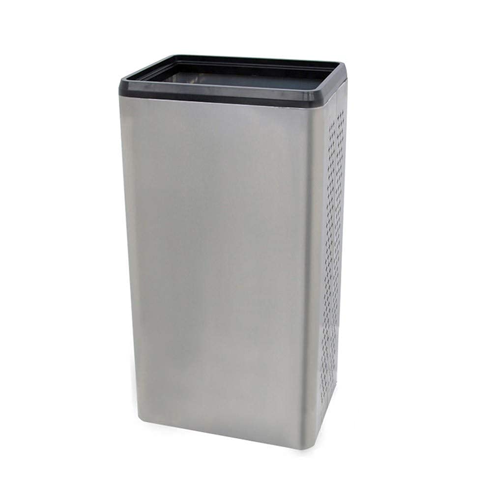 Porte-parapluies grand hall d'hôtel seau carré inox 20 pièces pour garder les sols secs