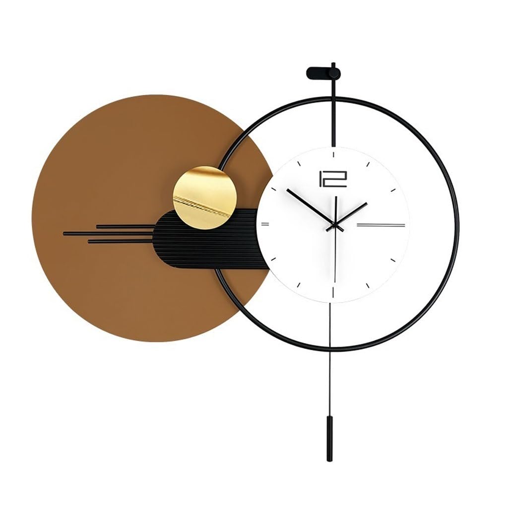 EINES Silent Decorative Wall Clock Light Luxury Clock Wall Clock Living Room Home Wall Clock Creative Restaurant Background Wall Decoration Clock Easy to Read(S)
