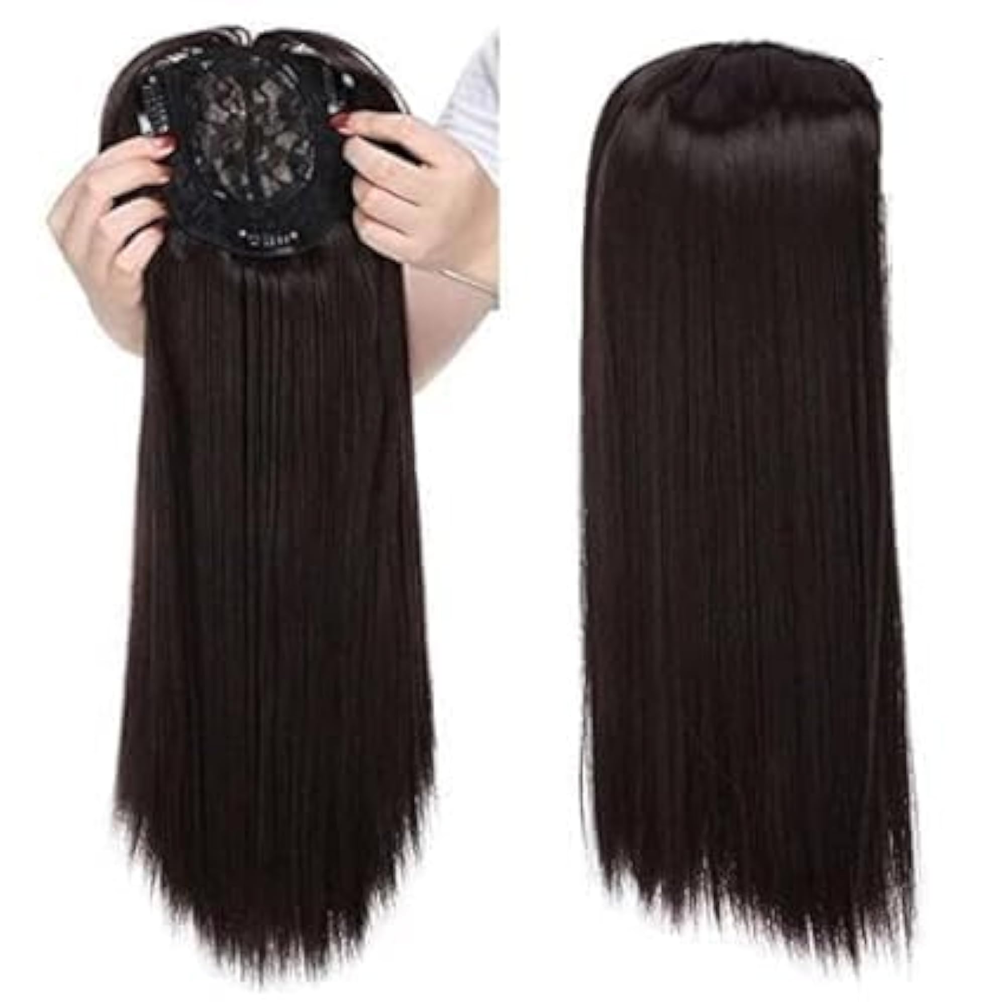 Silk Base Hair Topper for Women, 19 Inch
