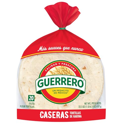 Guerrero Caseras Fajita Flour Tortillas, Trans Fat Free, Authentic, Small Size, 20 Count
