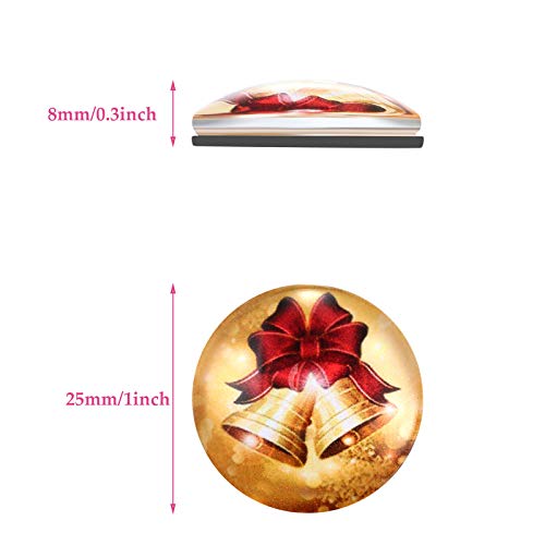 24 imanes navideños para nevera de vidrio 3D miniatura 2