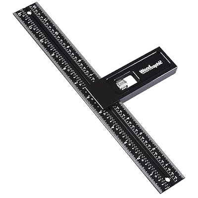 12 Inch Right Square CNC Aluminum Layout and Measuring Square for Accurate Marking, Framing, Cabinetry, and Woodworking Projects 90 Angle Tool